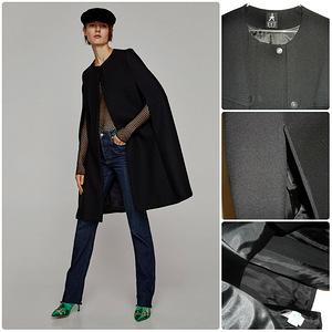 Atmosphere модное черное пальто-кейп, UK18-46-XL-2XL