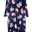 Темно-лиловое платье-стрейч с цветочным узором, 50-52-XL-2X (фото #2)
