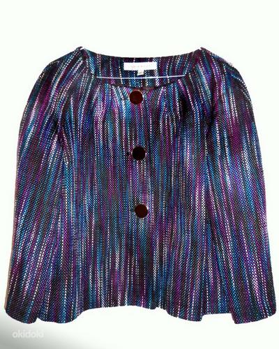 Стильный лиловый пиджак из ткани букле, 42-44-XL-2XL, новый (фото #1)