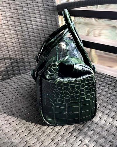 Furla зеленая сумочка натуральная кожа замша (фото #3)