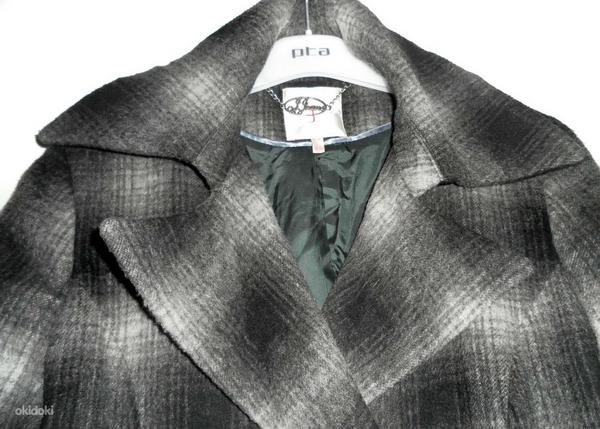 Jasper Conran cтильное серое в клетку пальто, 42-44- XL-UK16 (фото #3)