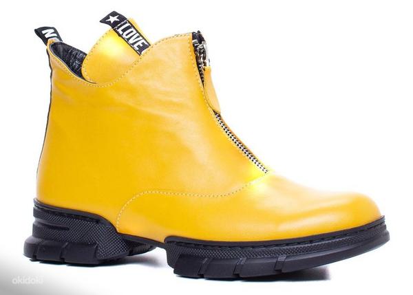Loretta Vitale яркие желтые кожаные ботинки, р. 40, новые (фото #2)