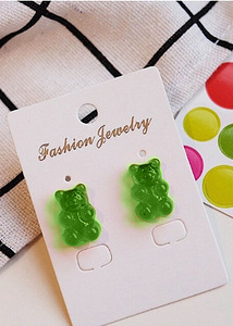 Yelle Bear Haribo stiilis kõrvarõngad-mõmmikud-Gummy Bear (1 foto / 5)