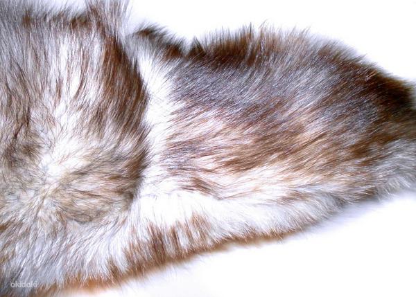 Шикарный воротник из меха полярной лисы-песца (фото #5)