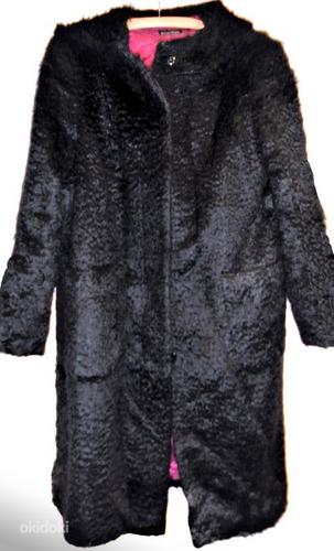Bastion черное ворсистое пальто с капюшоном (44-46/ 2XL) (фото #2)