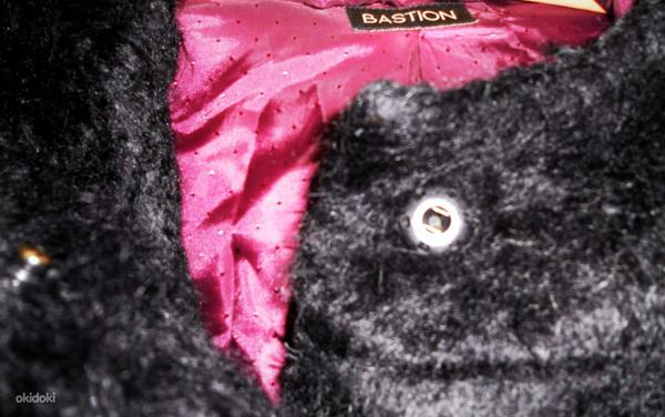 Bastion черное ворсистое пальто с капюшоном (44-46/ 2XL) (фото #4)
