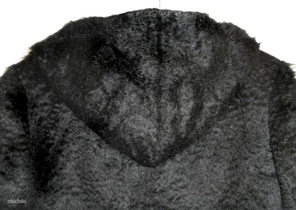 Bastion черное ворсистое пальто с капюшоном (44-46/ 2XL) (фото #8)