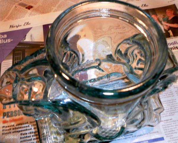 Ilus käsitöö Itaalia kiikhobu kujul klaasist suur vaas (foto #3)