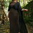Pidulik must-pronks pikk kleit šifooni šhlefiga, 2XL, uus (foto #1)