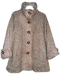 Per Uno efektne beež -roheline-bordoo k/s mantel, 44-UK16-XL (4 foto / 10)