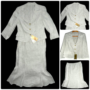 Linane elegantne kostüüm-pintsak ja seelik, 40-L-XL, uus (3 foto / 9)