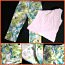 Тропический комплект-джинсы-капри и блузка с попугаем, 38-40 (фото #3)