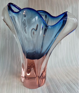 BLOWN GLASS VASE, JOSEF HOSPODKA, CZECHOSLOVAKIA, 1960´S (3 фото из 4)
