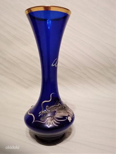 Kobalt sinine klaasist vintage vaas ~1960-70 (Japan) (foto #5)
