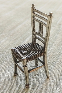 Vintage hõbe miniatuur, tool, proov 925 (1 foto / 6)