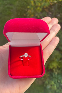 Briljantsõrmus 18 k, valge kuld, 0.29 ct briljant (5 foto / 7)