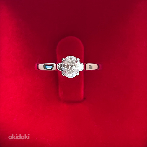 Briljantsõrmus 18 k, valge kuld, 0.29 ct briljant
