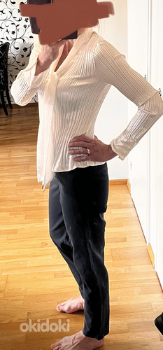 Derhy valge soliidne pidulik pluus, suurus M (foto #4)