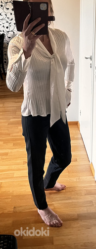 Derhy белая однотонная блузка, размер M (фото #6)