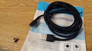 USB -kaabel - mikro -USB. Magneti ja rohelise taustvalgustusega (3 foto / 5)