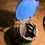 Мусоровоз Dust 120L синяя крышка / педаль, хром, двор (фото #2)