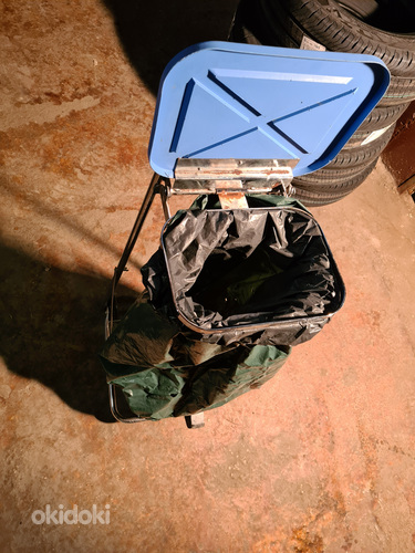 Мусоровоз Dust 120L синяя крышка / педаль, хром, двор (фото #7)