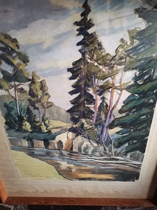 ERNST HALLOP PÜHAJÕE MOTIIV 1965, 63*50 pastell (1 foto / 3)