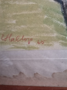 ERNST HALLOP PÜHAJÕE MOTIIV 1965, 63*50 pastell (3 foto / 3)