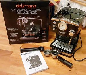 LOT! Kohvimasin Delimano Espressomasin Deluxe Noir (2 foto / 2)
