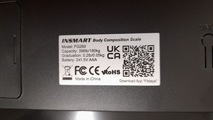 LOT! INSMART FG260, Kehakaalud, kaalud 180kg (4 foto / 4)