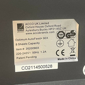 LOT! Rexel Optimum AutoFeed+ 90X CH paberipurustaja (10 foto / 10)