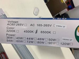 LOT! UUS LED-laelamp 160 W, 1,215 x 0,78 x 0,22 m (5 foto / 5)