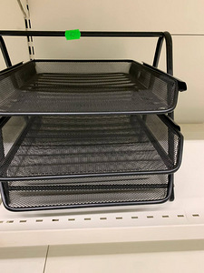 LOT! Dokumendiriiul Forpus Horizontal Tray, must (2 foto / 3)
