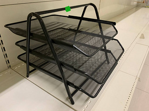 LOT! Dokumendiriiul Forpus Horizontal Tray, must (3 foto / 3)
