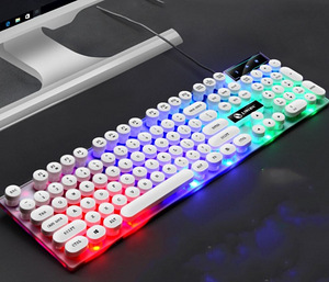 Limeide GTX 300 valge juhtmega klaviatuur, hiir arvuti jaoks (2 foto / 8)