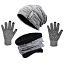 Комплект зимней шапки, шарфа и перчаток для сенсорного экрана (фото #1)