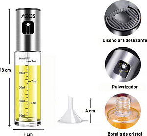 LOT! AQOS Klaaspudel, õlipihusti, 100 ml (3 foto / 7)
