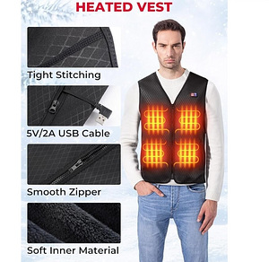 LOT!Soojendusvest Meeste soojendusega vest Kemimoto, must XL (1 foto / 10)