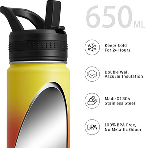 LOT! Autsel roostevabast terasest spordiveepudel, 650 ml (2 foto / 7)