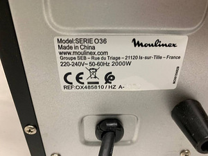 Электрическая мини-духовка Moulinex Optimo 39л, 2000Вт (3 фото из 10)