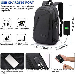 LOT! UUS Sülearvuti seljakott Wenig, 35 l, must (2 foto / 6)