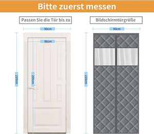 LOT! UUS Ukse termokardin ZENGSHI 90 x 210 cm (4 foto / 8)