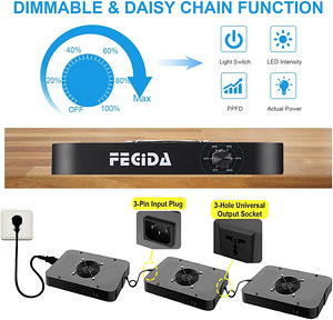 LOT! LED kasvuvalgusti FECiDA GL-CR600, 6000 lm, 65 W, 2 tk. (5 foto / 10)