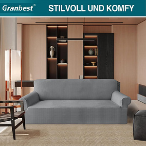 LOT! UUS Diivanikate Granbest, 3-kohaline, helehall (5 foto / 7)