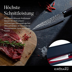 Kirosaku professionaalne nuga, damaskuse teras, 20 cm (5 foto / 7)