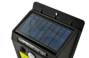 LOT! UUS Väliseinavalgusti Solarne päikesepaneeliga, must (5 foto / 5)