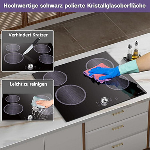 UUS NOXTON NTC-D46082 Klaaskeraamiline pliit 6000 w, 60 cm (4 foto / 8)