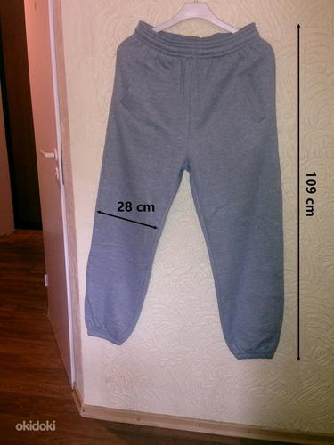 Новые хлопковые спортивные штаны (серые) (фото #1)