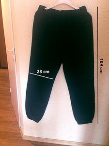 Новые хлопковые спортивные штаны (черные)