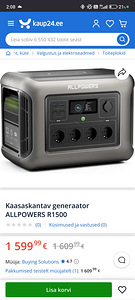ALLPOWERS R1500 kaasaskantav elektrijaam (4 foto / 4)